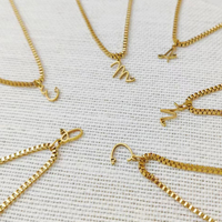 INS Acero inoxidable 14K oro PVD plateado amor corazón letra alfabeto inicial personalizado nombre collar joyería para mujer