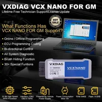 WIFI VXDIAG VCX NANO NX600 para GM J2534 programación ECU codificación prueba activa OBD2 diagnóstico para Opel todos los sistemas con más de 30 servicios
