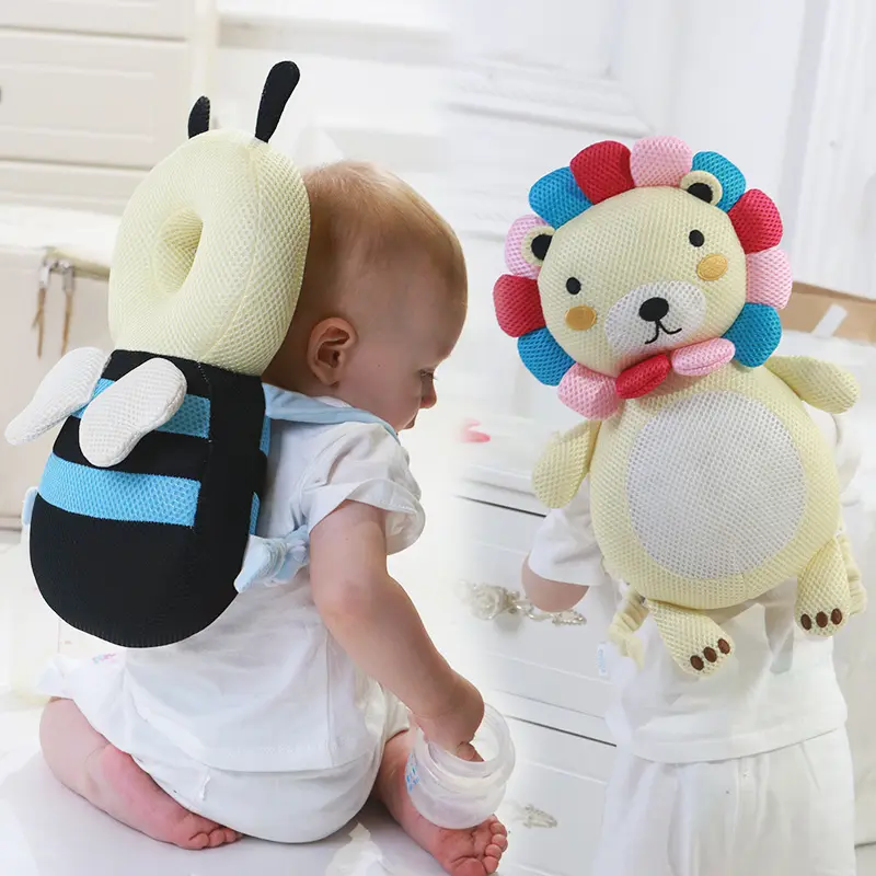 2024 Baby Head Protection Back Pillow protector Cute Animal Baby Adjustable Toddler Head Protection Soft Pillow Pad for Baby