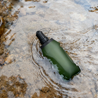 Gourde d'hydratation en TPU avec logo personnalisé 350 ml 500 ml Bouteille d'eau souple pliable Anti-fuite pour la course à pied le cyclisme la randonnée en plein air