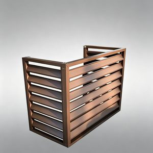 Cache-<span class=keywords><strong>climatiseur</strong></span> extérieur en alliage d'aluminium découpé au laser 3D, étanche, design personnalisé, type split, pour jardins et cours arrière - Product Image 1