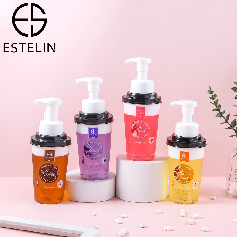 ESTELIN средство для ухода за телом Натуральный Фруктовый крем для душа и бритья 2 в 1 очищающий мусс 370 мл
