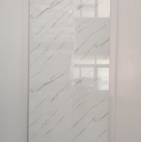 Panel de Pared para Ducha de PVC con Acabado UV, Imitación Mármol Blanco, 1/1.2m, de Alta Calidad, Resistente al Agua, el Más Vendido