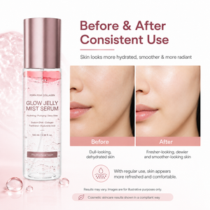 Sérum Brume Éclat au Collagène Rose PDRN Marque Blanche, Acide Hyaluronique, Spray Facial Hydratant et Éclaircissant pour une Peau Rosée et Repulpée - Product Image 5