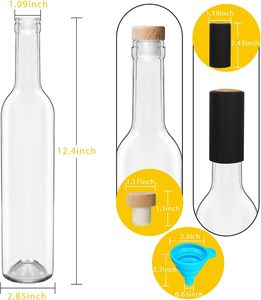 Bottiglie da 16 oz, 375ml, 500ml, 750ml per Birra Fatta in Casa, Succhi, Vino Bordeaux, Bevande, Vino <span class=keywords><strong>Frizzante</strong></span>, Kefir - Product Image 2