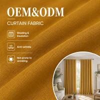 Tissu de rideau en polyester effet lin, anti-plis, isolant et occultant, ColosTex OEM ODM, tissu uni en rouleau