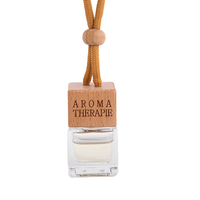 Diffuseur de parfum de voiture carré liquide écologique de 5ml bouteille en verre transparent givré parfum de lavande pour un usage domestique de bureau
