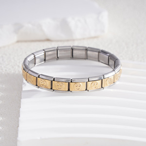 Modular Bracelet Stainless Steel Square Elastic Splicing Titanium Steel Smooth Finish Unisex Gift Jewelry - Product Image 4