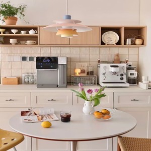 Luxury Scandinavian Dining <b>Sideboard</b> - <b>Cream</b> & Oak, LED Lighting & Coffee Bar, Multi-Zone Storage for Stylish Hygge Spaces - Product Image 4