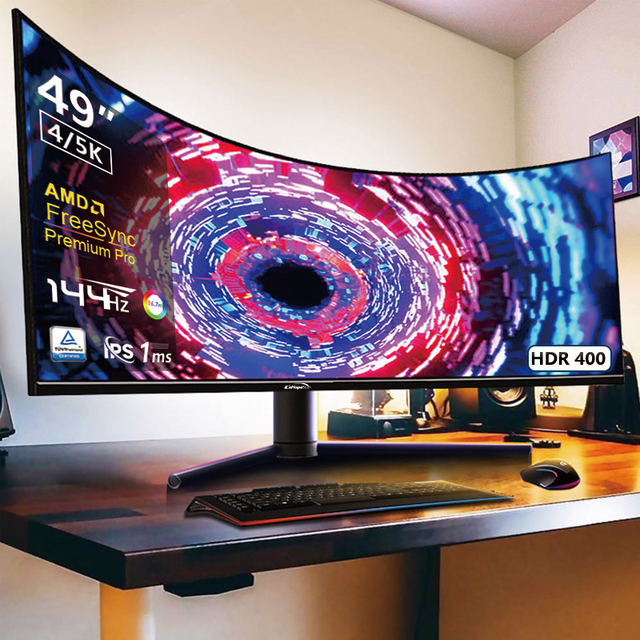 OEM ODM ultra Wide 1ms Gsync144HZ 49 Inch 4k Pc Computer Monitor Curved Gaming Monitor