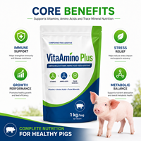 Aditivo Alimenticio Multivitamínico con Aminoácidos para Cerdos, para Mejorar la Inmunidad, Aliviar el Estrés y Apoyar el Crecimiento