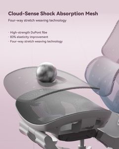 <span class=keywords><strong>AutoFull</strong></span> G7 360 °   Accoudoirs CloudTech Mesh avec soutien lombaire dynamique 3 zones 140 °   <span class=keywords><strong>Chaise</strong></span> de bureau ergonomique inclinable pour le <span class=keywords><strong>gaming</strong></span> avec repose-pieds - Product Image 6