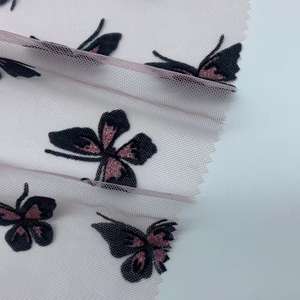 Tela de malla de tul transpirable de nailon 100%, tul brillante Flocado de mariposa suave ligero para mujer, vestido de fiesta de baile, tutú - Product Image 5