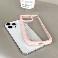 Acrylique mignon oreilles de chat étui de téléphone transparent adapté pour iPhone16/15/14/13Promax housse de protection