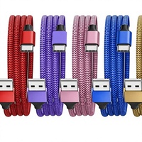 Kabel USB-A/Type-C 2ft 5-Pack Pengisian Cepat untuk iPhone 17/16/15 Pro Max/ untuk S25-S20