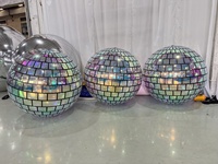 Grande sphère miroir en PVC brillante, boule disco gonflable facile à gonfler, résistante aux intempéries, imperméable, 40 cm-300 cm, pour la publicité événementielle
