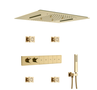 Robinet de douche thermostatique encastré 2026 avec boîtier intégré, 5 fonctions, corps en laiton