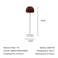 Lampe de table sans fil à LED 2025, design moderne, 2000 mAh, rechargeable, commande tactile, gradation progressive, portable pour restaurant, intérieur, maison