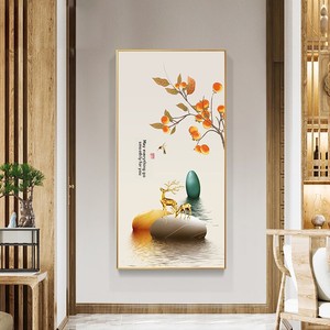 Nuova Decorazione Murale in Stile Cinese con Piante e Fiori 'Tutto Va Come Vuoi', Ispirata al Feng Shui, per Ingresso - Product Image 1