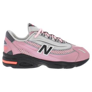 New Balance 1000 GS Chaussures de course en maille rose et gris pour filles - Product Image 2