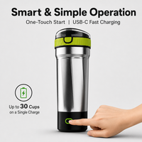 Bouteille shaker électrique en acier inoxydable 304, tasse auto-mélangeuse isolée sous vide, rechargeable par USB, mélangeur de protéines pour la maison et l'extérieur