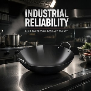 Heavy Duty Traditional <b>Cast</b> Iron Chinese Wok With Double Loop Handles Stable Cooking Professional Catering Cookware - Product Image 2