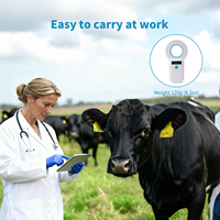 Escáner de mano para animales, lector de microchip de 134,2 KHz, lector de tarjetas de control de acceso