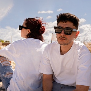 Logo en métal personnalisé haut de gamme luxe à la mode épais acétate lunettes de soleil polarisées pour hommes femmes - Product Image 2