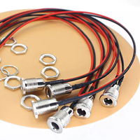 Prise Dc avec fil fileté, montage sur panneau Dc-099 Dc099 12v 2.5 5.5 2.1 5.5X2.1 Mm, prise femelle pour ordinateur portable, connecteur Dc Jack