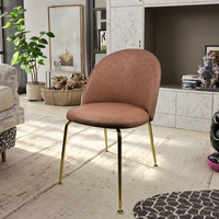 Chaise de salle à manger en velours, style européen, vente directe fabricant, siège moelleux, chaise de loisirs pour salle à manger