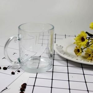 Hot Selling High Quality Sublimation Clear <b>Mug</b> Round <b>Handle</b> Transparent <b>Glass</b> Cup - Product Image 1