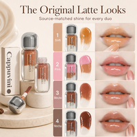 Gloss à lèvres rose liquide effet miroir, repulpant, double gloss à lèvres, style coréen, effet miroir aquatique, lèvres pulpeuses, maquillage quotidien