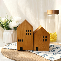 Porte-stylos en forme de maison en bois, porte-crayons multifonctionnel pour bureau, organisateur de papeterie pour la maison et le bureau