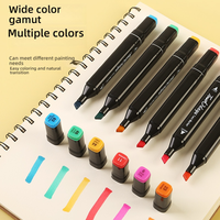 Marqueurs d'Art Professionnels Double Pointe 80 Couleurs, Véritables TOUCH, à Base d'Alcool ou d'Huile, Stylo de Couleur pour Set de Dessin, Vente Directe Usine
