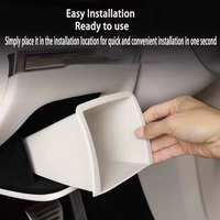 Boîte de rangement en silicone côté conducteur, organiseur de documents de voiture, plateau de rangement sous le volant pour Luxeed R7