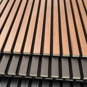 לוחות קיר אקוסטיים מעץ MDF מחורץ תלת מימדי, פאנלים אקוסטיים, עיצוב קיר פנים, פאנל קיר מעץ, אקופאנל - Product Image 1