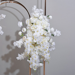 Decorazione Floreale Artificiale Bianca con Rose <span class=keywords><strong>e</strong></span> Fiori di Ciliegio per Sfondo Matrimoniale <span class=keywords><strong>e</strong></span> Palcoscenico, Direttamente dalla Fabbrica - Product Image 3
