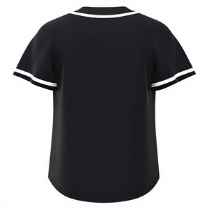 Camiseta de Béisbol Unisex de Manga Corta con Cordón Ajustable, Color Sólido, Transpirable, de Poliéster, Ropa Deportiva para Adultos, Corte Regular, Servicio OEM - Product Image 2