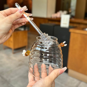 Pot en verre pour le <span class=keywords><strong>miel</strong></span> / Pot de rangement décoratif / Pots en verre pour le stockage - Product Image 3