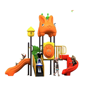 Thiết bị chơi trẻ em ngoài trời, playgroura trường trượt nhựa lớn làm bằng kim loại. - Product Image 4