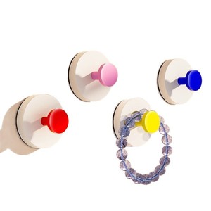 Suction Cup <b>Hook</b> Round <b>Wall</b> Mounted Strong Adhesive No Drilling <b>For</b> <b>Keys</b> Hats Bags - Product Image 4
