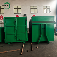 RNKJ Conteneur à déchets de chantier à roulettes robuste, bac à déchets à roulettes, benne à déchets à roulettes