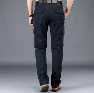 <span class=keywords><strong>Pantaloni</strong></span> Cargo da lavoro Casual in cotone <span class=keywords><strong>con</strong></span> tasca laterale allentata <span class=keywords><strong>pantaloni</strong></span> da uomo taglie forti <span class=keywords><strong>pantaloni</strong></span> nero verde cachi - Product Image 2