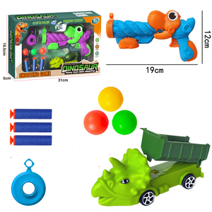 Venta caliente dinosaurio espuma juegos de disparos aire suave bala Ping <span class=keywords><strong>Pang</strong></span> pistola niños Blaster espuma dardos juegos de juguete conjunto - Product Image 2