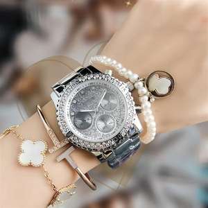 <span class=keywords><strong>Reloj</strong></span> de Lujo Original Guesse para Mujer, de Acero Inoxidable, con Diamantes, Color Degradado Explosivo, Tres Esferas, Estilo Hip Hop, Venta al Por Mayor - Product Image 2