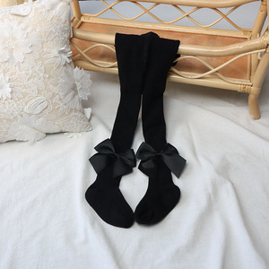 <span class=keywords><strong>Leggings</strong></span> colorati in maglia di cotone a coste per bambine 0-6T bambini piccoli stile spagnolo calze collant collant Casual - Product Image 3