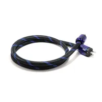 Câble d'alimentation US en gros, câble audiophile avec gaine en PVC, câble d'alimentation HiFi avec connecteur IEC C7 en forme de 8, prise bleue en stock