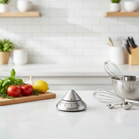 Timer Dapur Pomodoro Lucu dari Baja Anti Karat 60 Menit dengan Pengingat Waktu Terjadwal