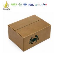 Boîte d'emballage en carton ondulé personnalisée pour crabes, avec revêtement en cire, étanche, pour la conservation et l'expédition de fruits de mer frais et surgelés - Fournisseur