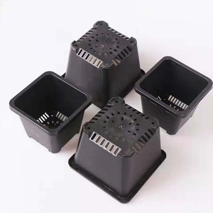 Pots à fleurs pour plantes succulentes, pots de pépinière carrés de 10 cm avec trous de drainage pour la propagation des semis et l'utilisation sur le bureau - Product Image 1